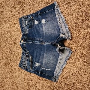 Wax Jean Denim Shorts